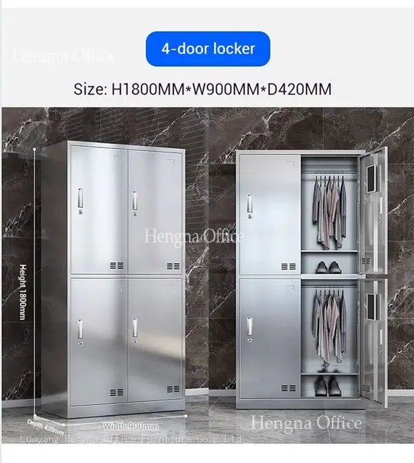Waterproof stainless steel locker for wet environments