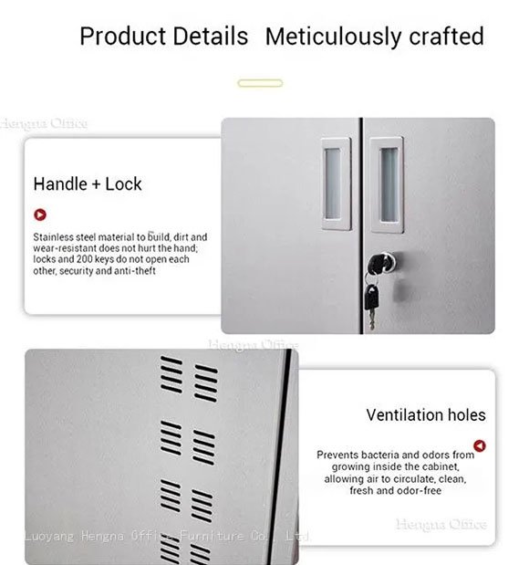 Janitor cabinet interior drying rod and side panel tool hooks 500x400x1800mm
